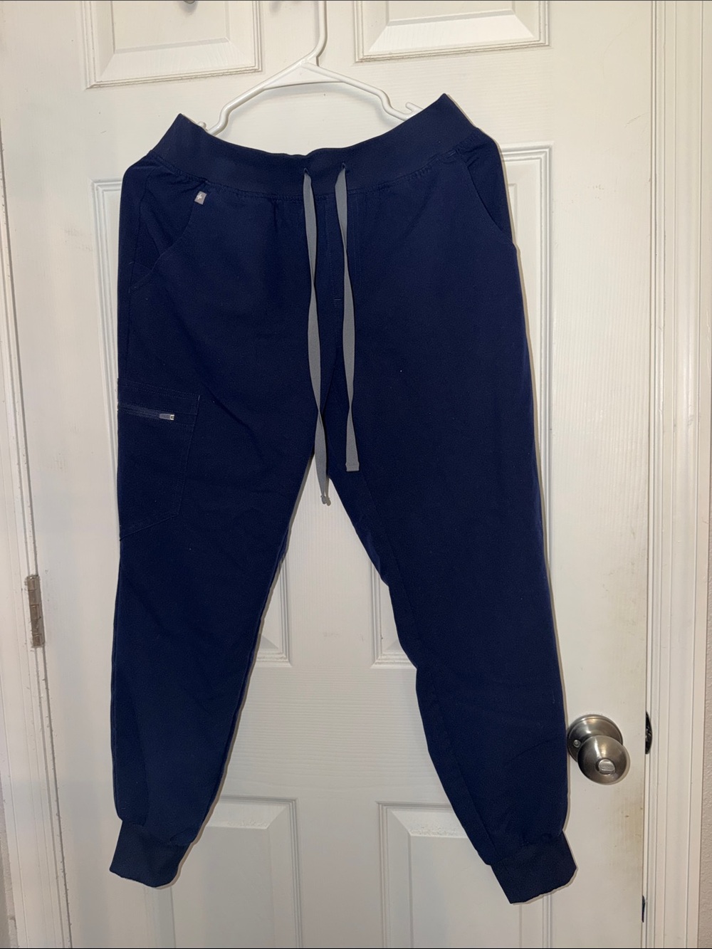 Figs Navy Womens Drawstring Jogger Pants
